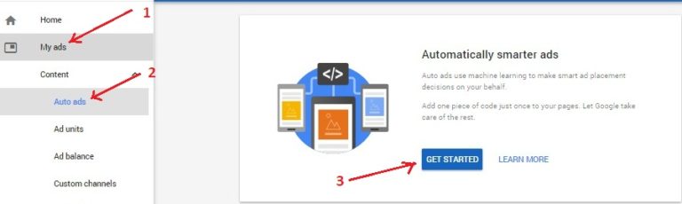 Enable Google AdSense Auto Ads 
