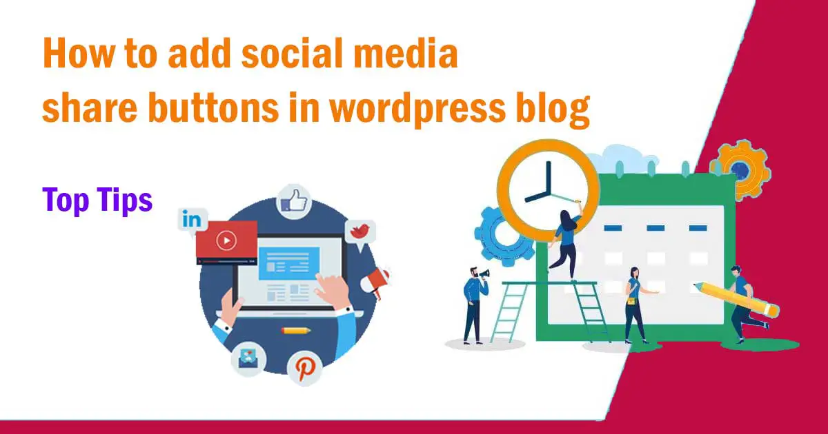 How to add social media share buttons in wordpress blog