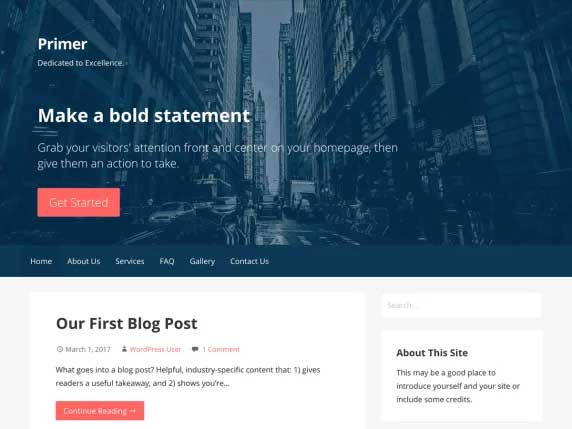 Primer is a powerful & best free WordPress theme