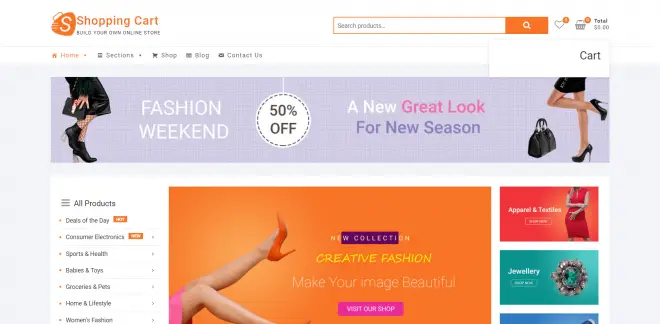 Shopping Cart WooCommerce themes