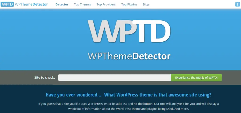 WPTD WordPress-Theme-Detector