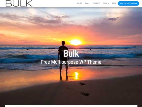 Bulk is a modern and responsive multipurpose WordPress theme
