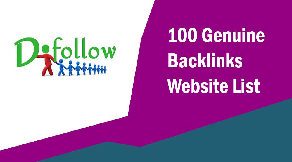 100 Genuine Backlinks Website List