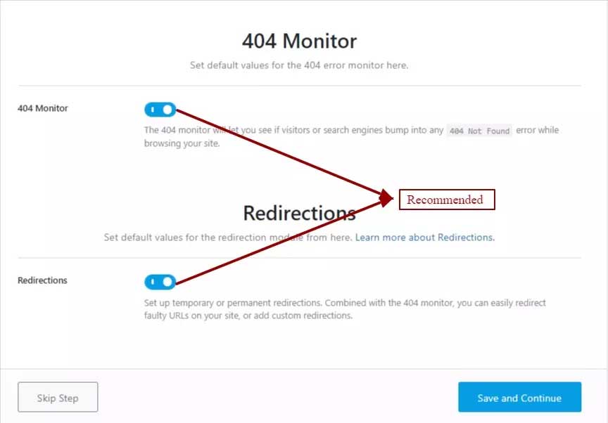404 Monitor & Redirections 