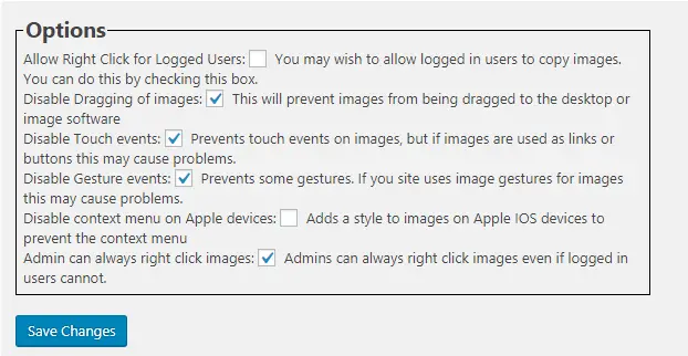Disable Right Click in WordPress