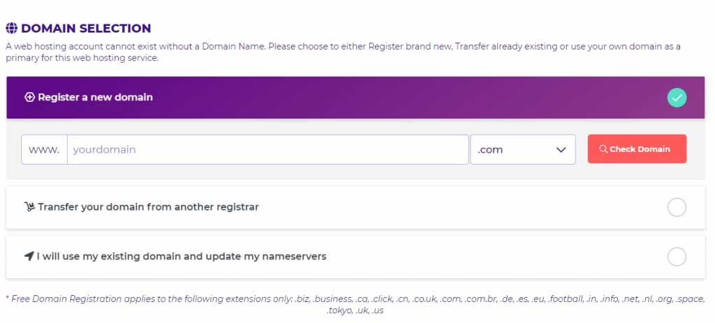 HostArmada register new domain