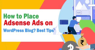 Place Adsense Ads on WordPress Blog