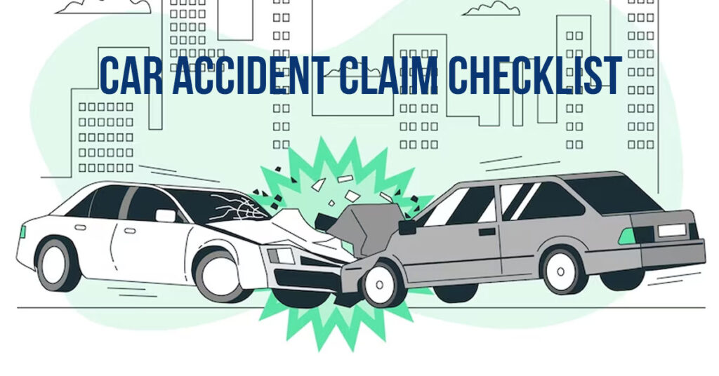 Car accident victim organizing claim related documents in a file