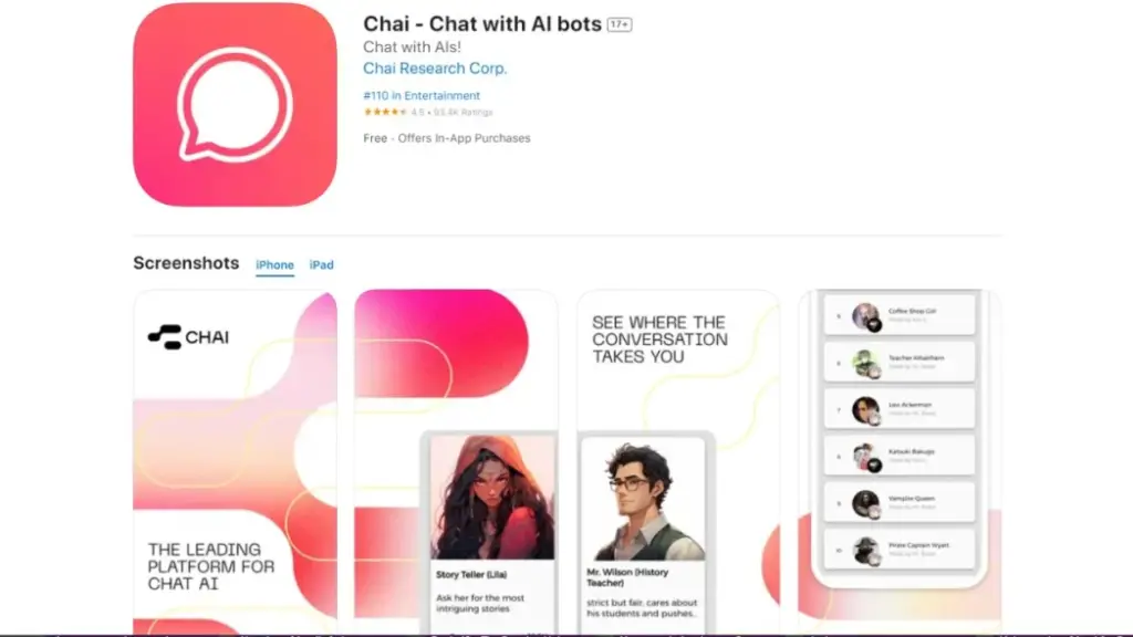 Chai App ( Image from official APP)