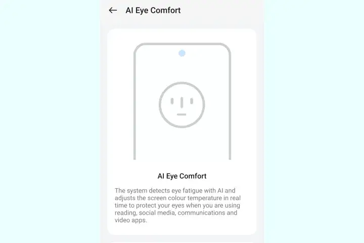 AI for Eye Protection - Realme GT 6