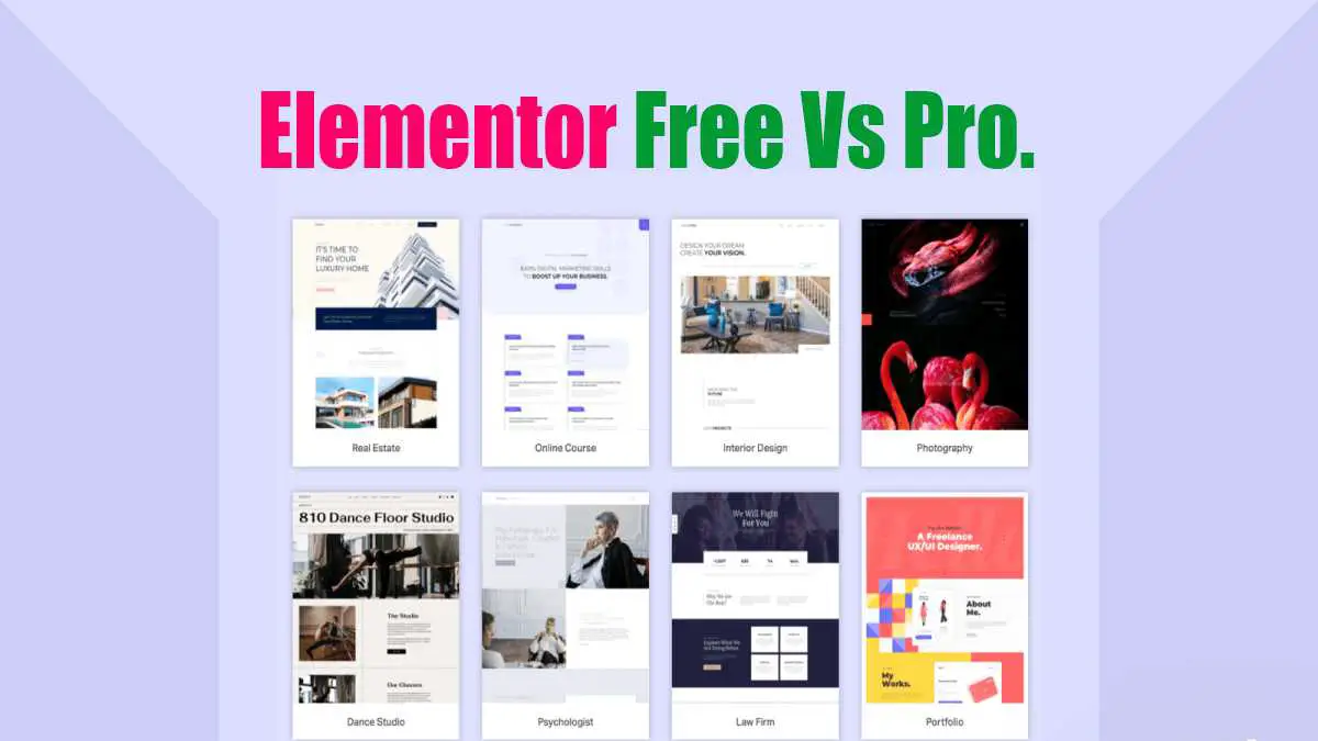 Elementor Free Vs Pro