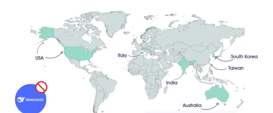 DeepSeek AI Banned Countries