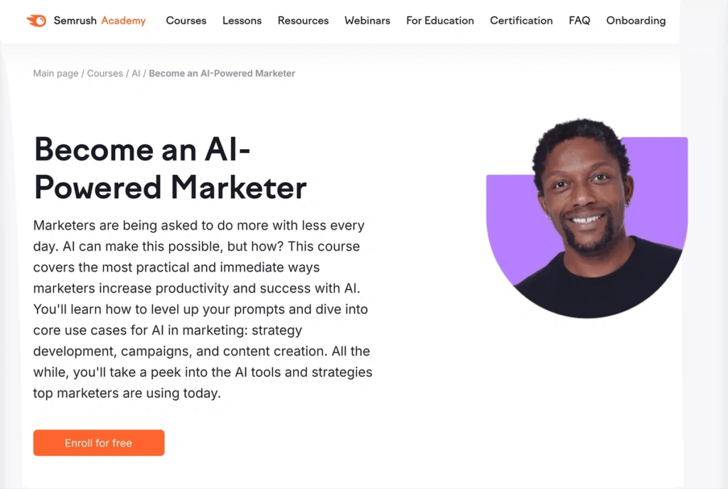How to Become an AI-Powered Marketer – Semrush Academy