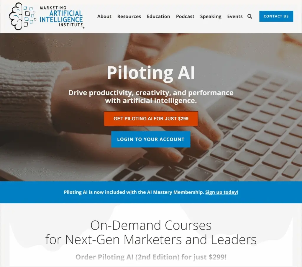 Piloting AI for Marketers – Marketing AI Institute