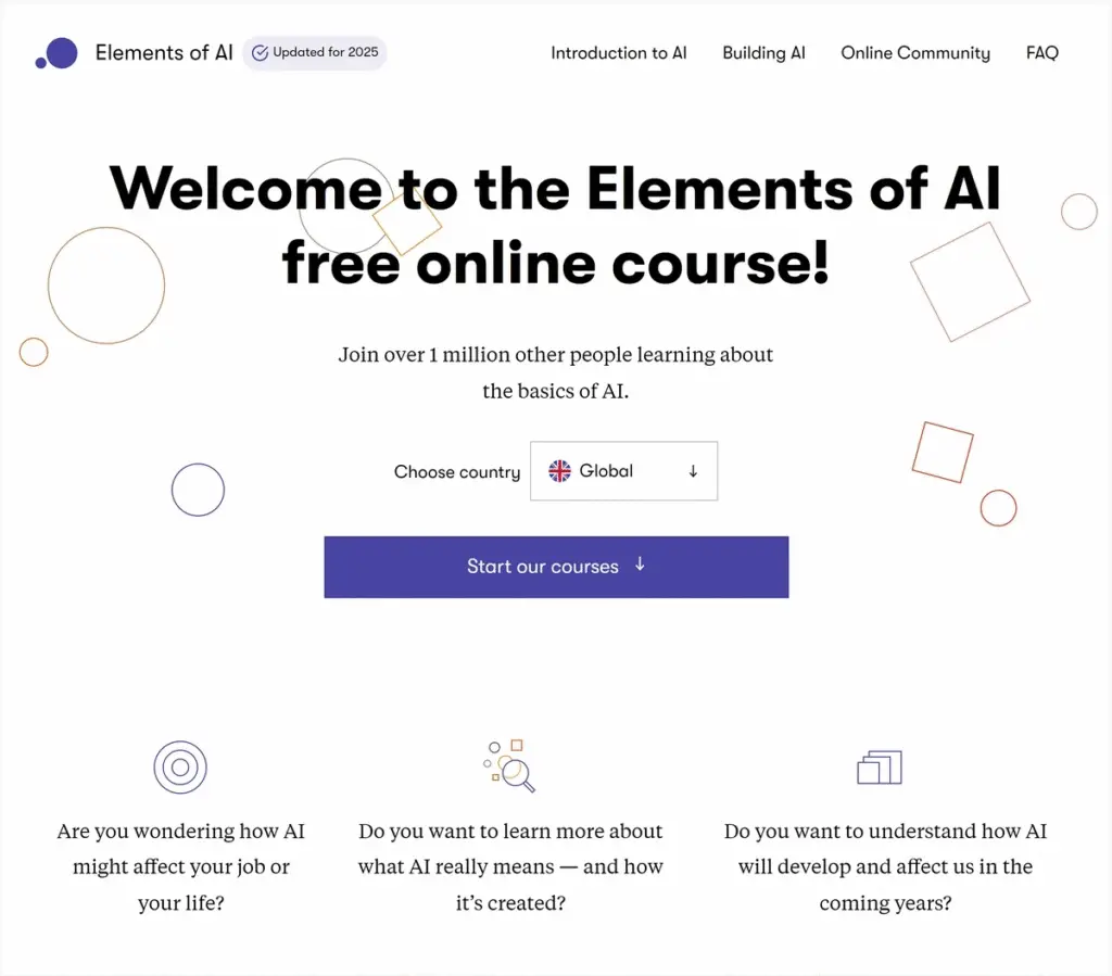 Elements of AI – University of Helsinki & Reaktor