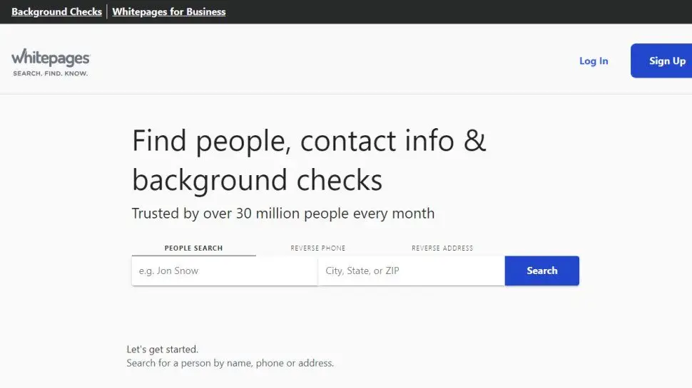 Whitepages – Best for Classic Directory Lookups