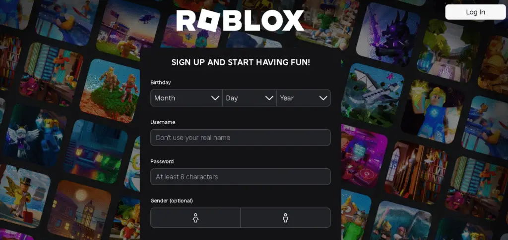 Roblox Create Account