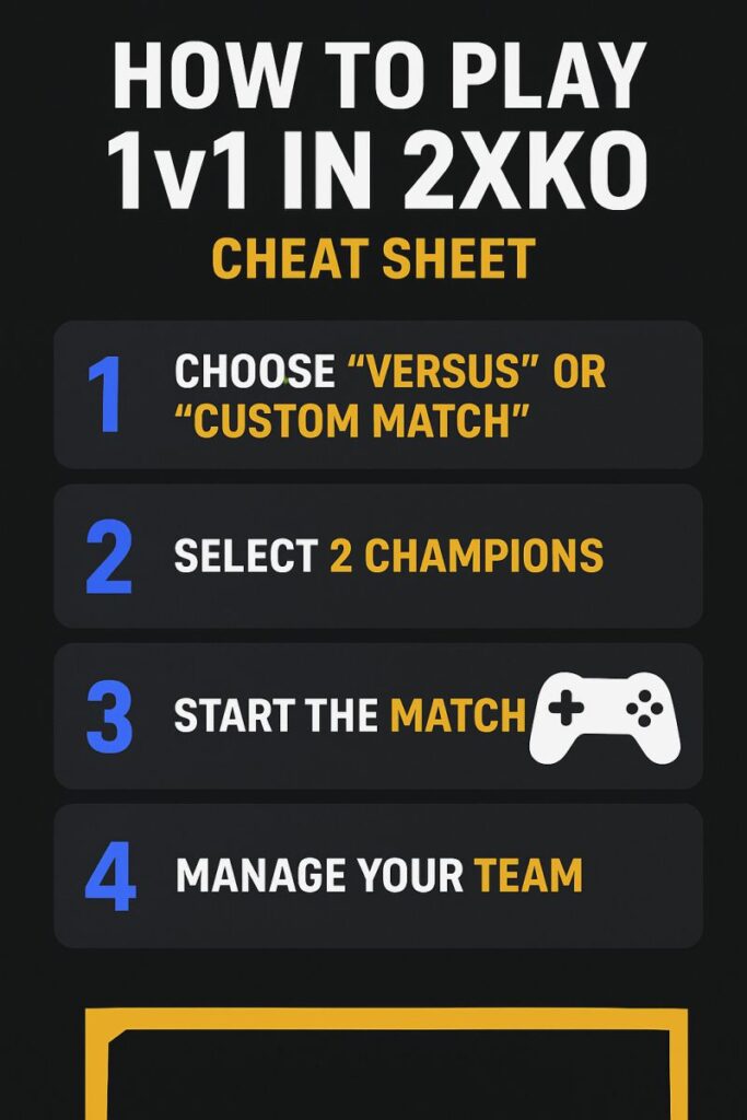 How to Play 1v1 in 2XKO: Guide