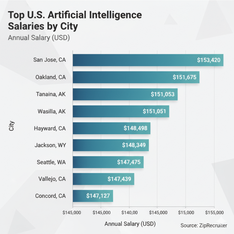 Top U.S. AI Salaries by States and Cities in 2025 - Aitechtonic