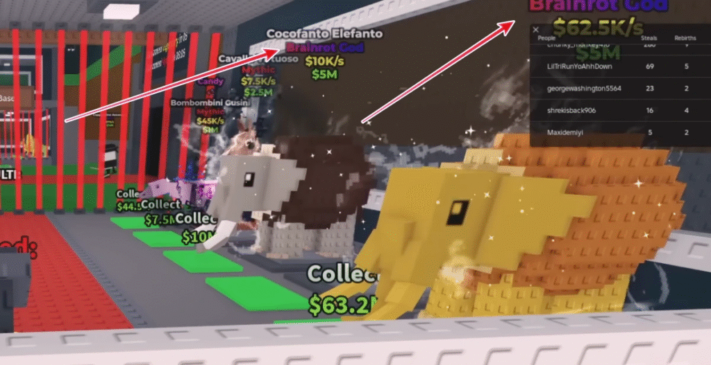 Get Brainrot Gods in Steal a Brainrot from other players