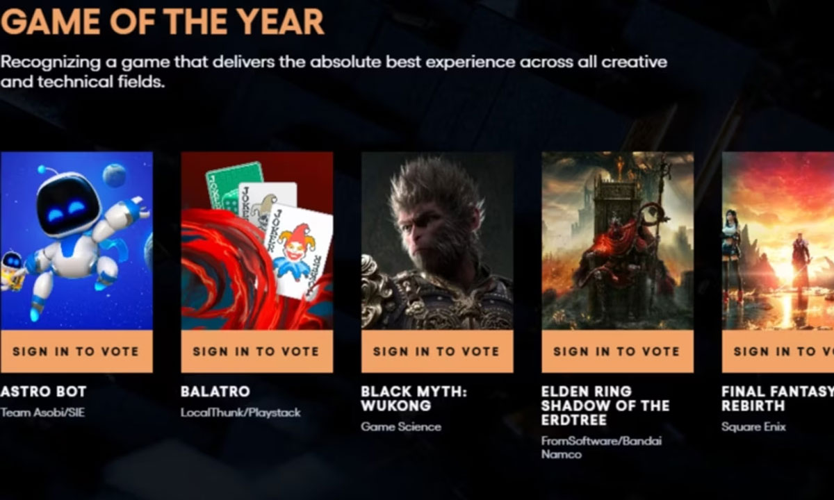 How to Vote for ‘Game of the Year’ Awards