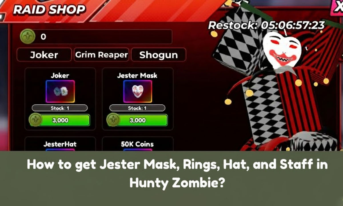 How to Get Jester Mask, Rings, Hat,