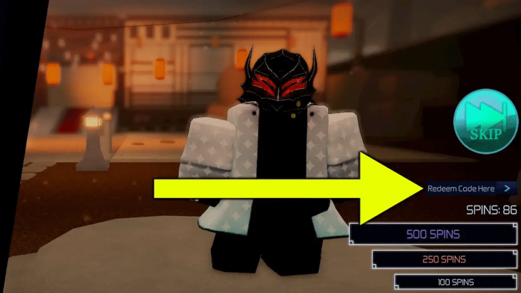 How to Redeem Codes in Jujutsu Infinite