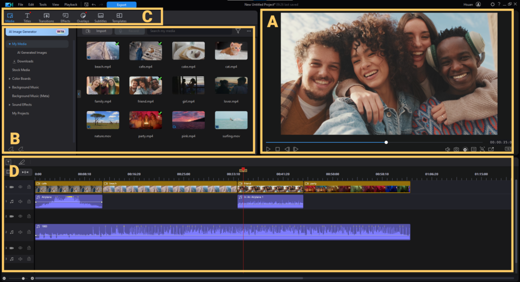 PowerDirector AI video editor