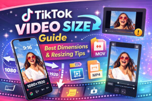 TikTok video size guide design