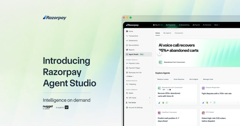 Razorpay Launches AI-Powered Agent Studio for Automated Payments